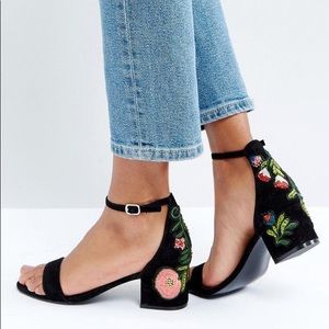Steve Madden embroidered heels